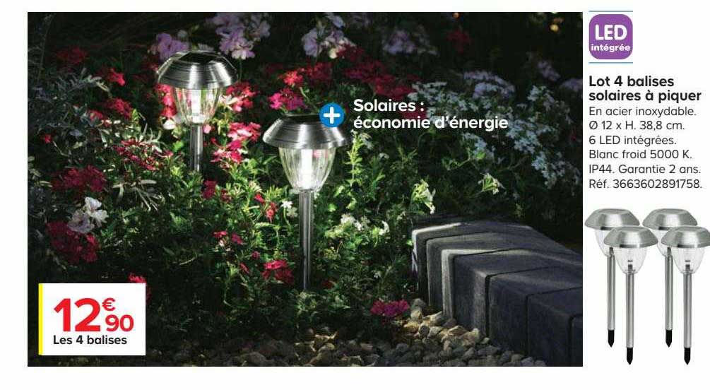 lot 4 balies solaires à piquer