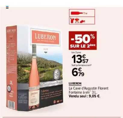 luberon la cave d'augustin florent fontaine à vin -50% sur le 2ème