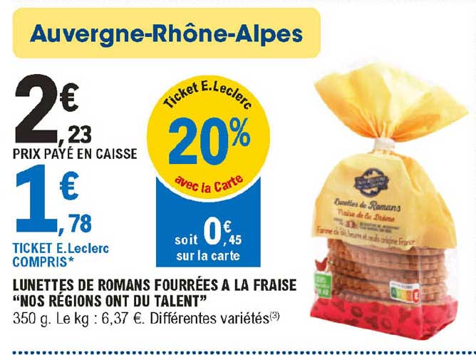 lunettes de romans fourrées à la fraise  "nos régions ont du talent"