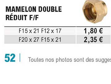 mamelon double réduit f-f