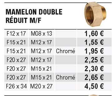 mamelon double réduit m-f