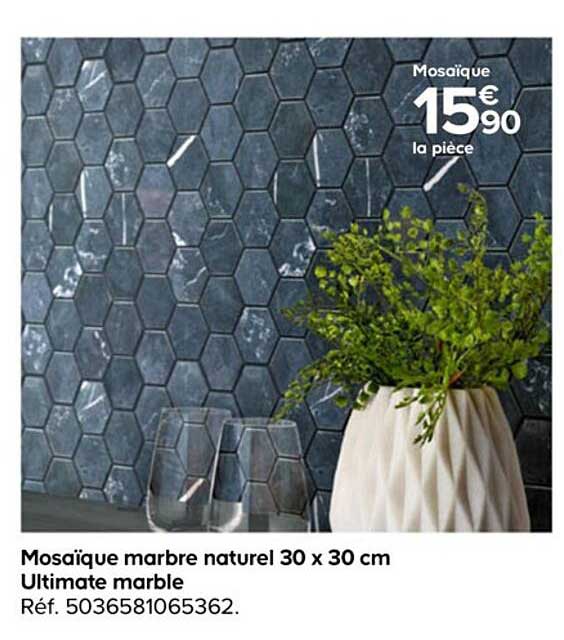 mosaïque marbre naturel 30 x 30 cm ultimate marble
