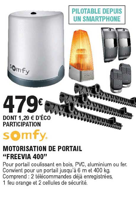 motorisation de portail "freevia 400" somfy