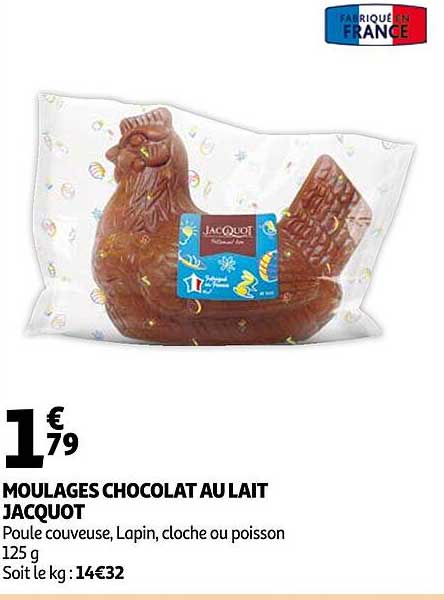 moulages chocolat au lait jacquot