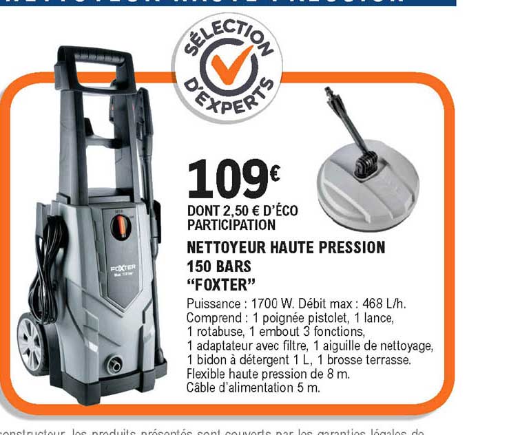 nettoyeur haute pression 150 bars "foxter"