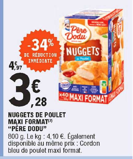 nuggets de poulet maxi format "père dodu"