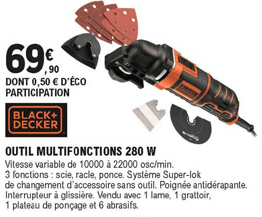 outil multifonction 280w black+decker
