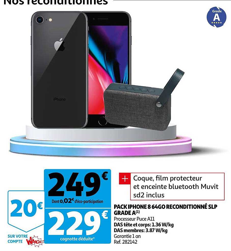 pack iphoen 8 64go reconditionné slp grade a