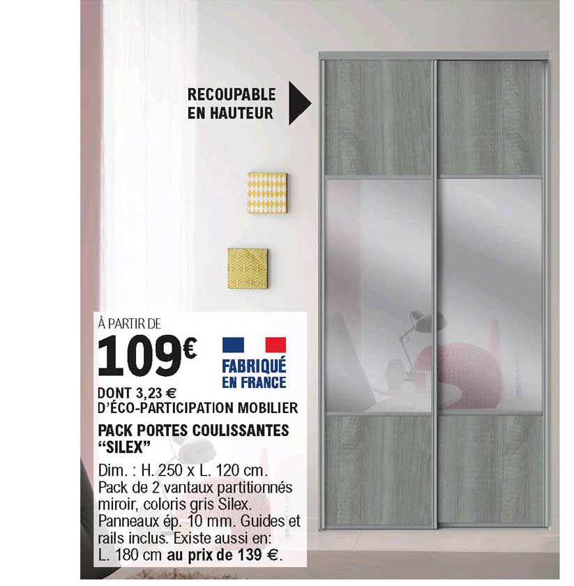 pack portes coulissantes silex
