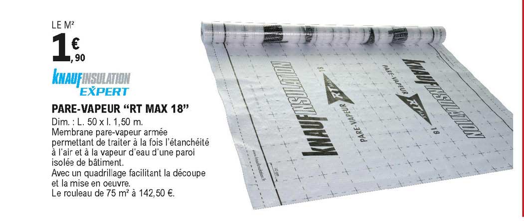 pare-vapeur "rt max 18" knaufinsulation expert