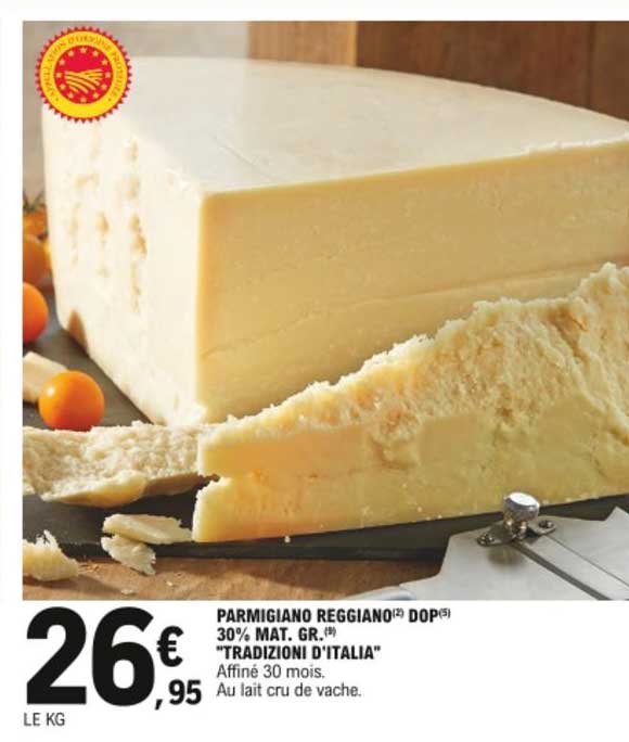 parmigiano reggiano dop 30% mat. gr. "tradizioni d'italia"