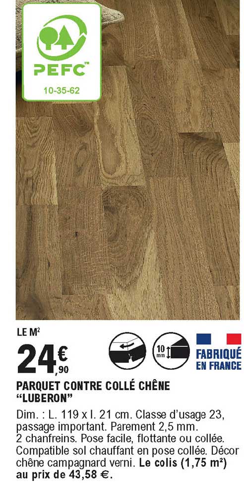 parquet contre collé chêne luberon