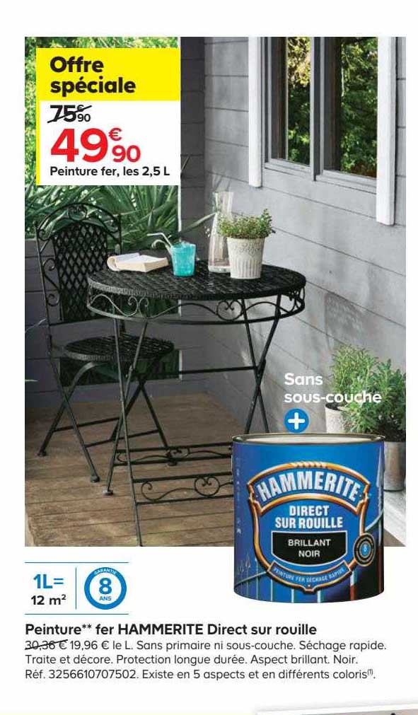 peinture fer hammerite direct sur rouille