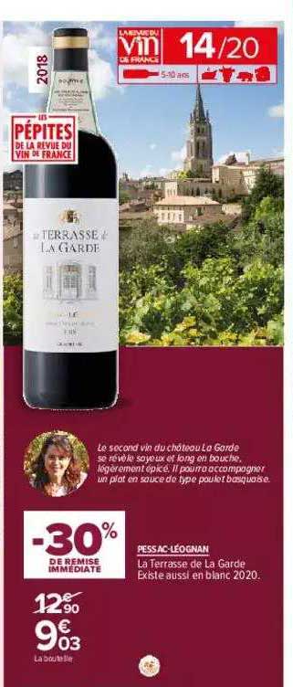 pessac-léognan la terrasse de la garde -30% de remise immédiate