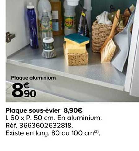 plaque sous-évier