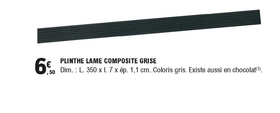 plinthe lame composite grise