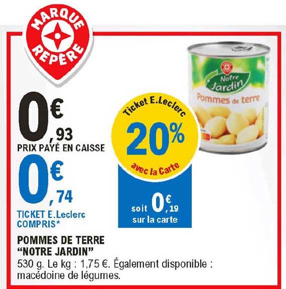 pommes de terre "notre jardin"