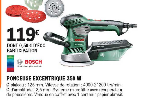 ponceuse excentrique 350 w bosch