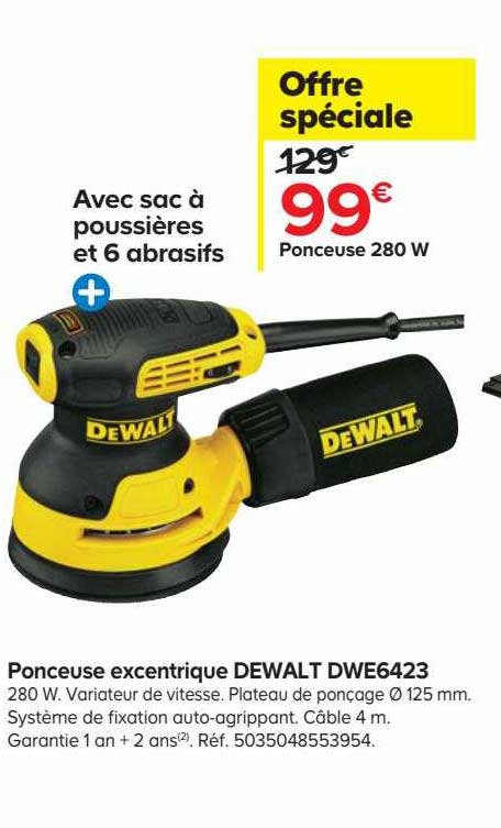 Ponceuse Excentrique Dewalt Dwe6423