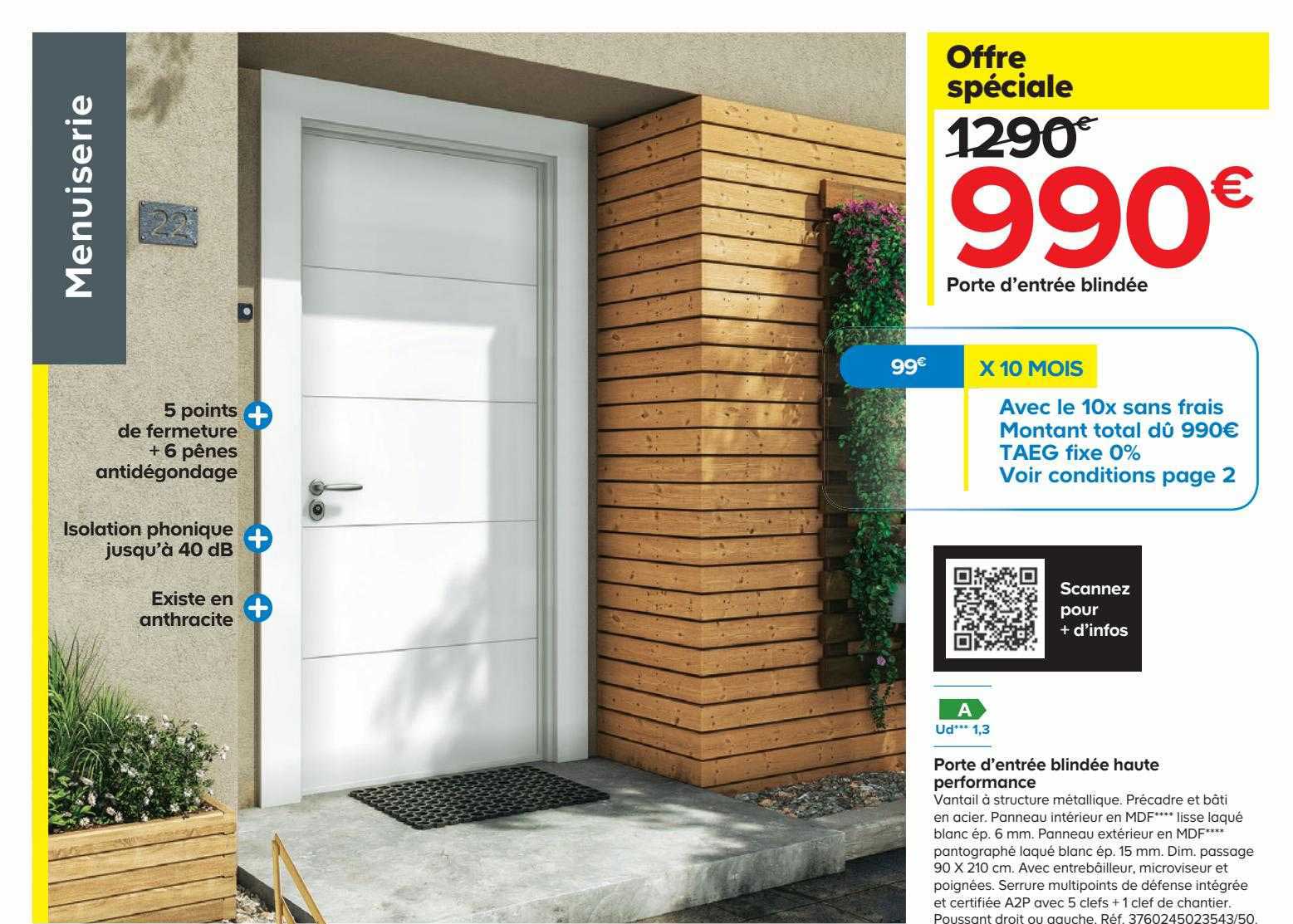 porte d'entrée blindée haute performance