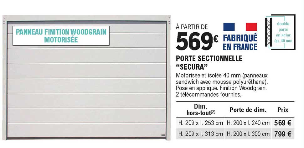 porte sectionnelle "secura"