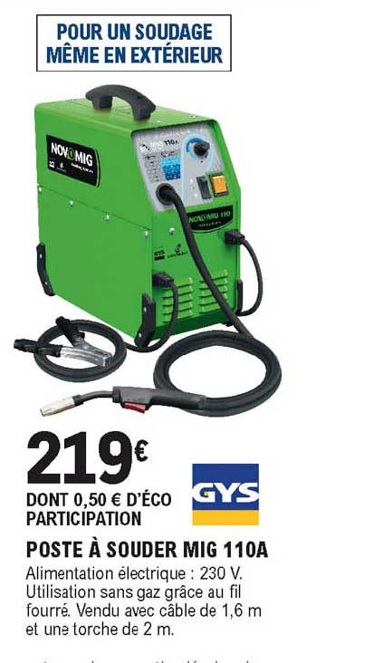 poste à souder mig 110a gys