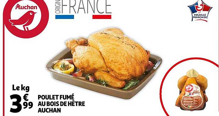 Poulet Fumé Au Bois De Hêtre Auchan