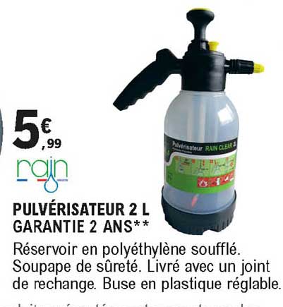 pulvérisateur 2 l rain