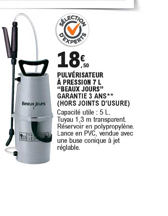 pulvérisateur à pression 7 l beaux jours