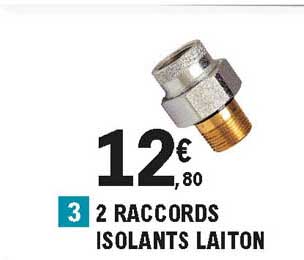 raccords isolants laiton