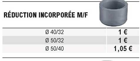 réduction incorporée m-f