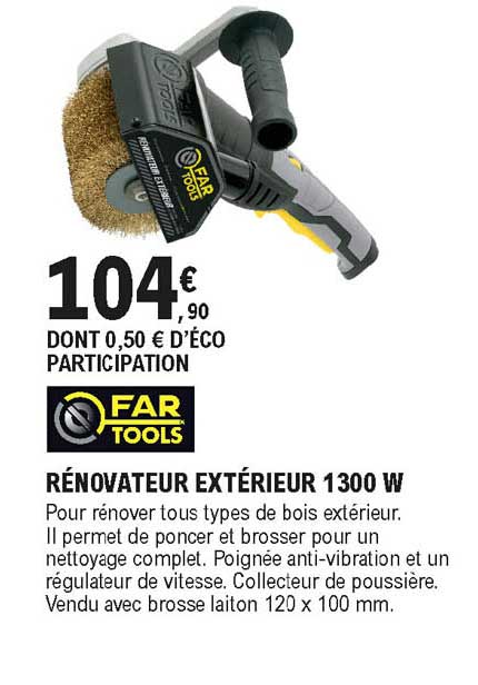 rénovateur extérieur 1300 w far tools
