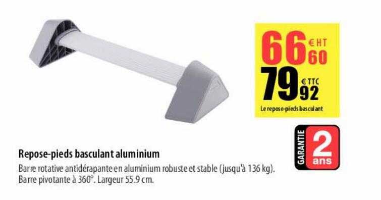 repose-pieds basculant aluminium