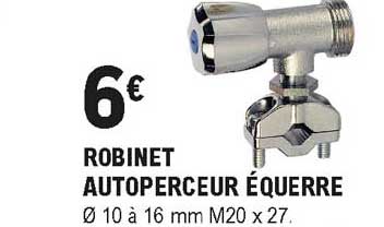 robinet autoperceur équerre