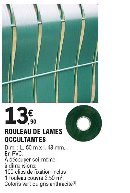 Rouleau De Lames Occultantes