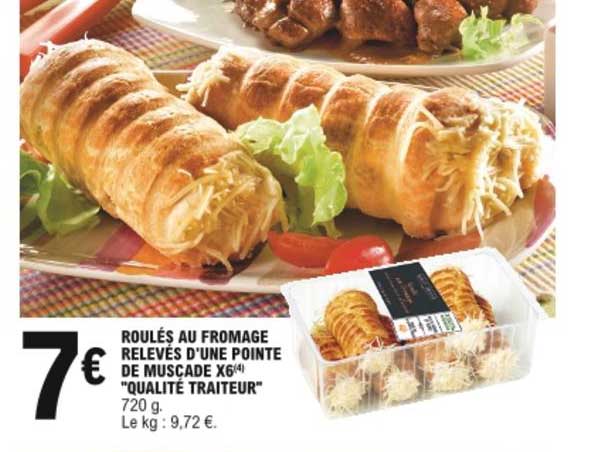 roulés au fromage relevés d'une pointe de muscade x6 "qualité traiteur"
