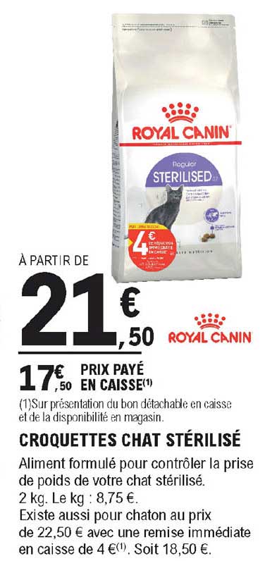 royal canin croquettes chat stérilisé