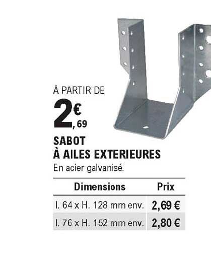 sabot à ailes exterieures