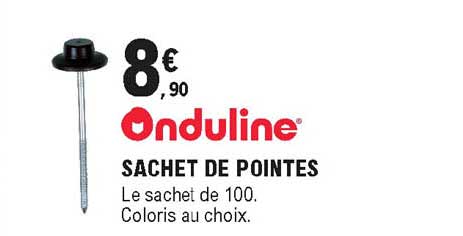 sachet de pointes onduline