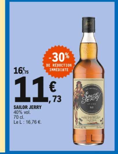 sailor jerry -30% de réduction immédiate