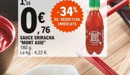 Sauce Sriracha "mont Asie" -34% De Réduction  Immédiate