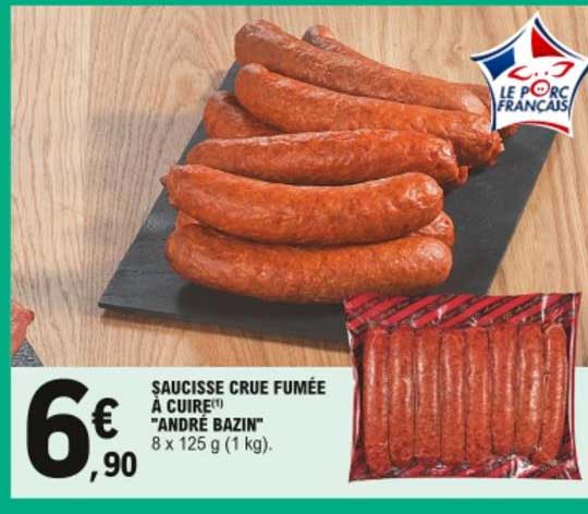 saucisse crue fumée à cuire andré bazin