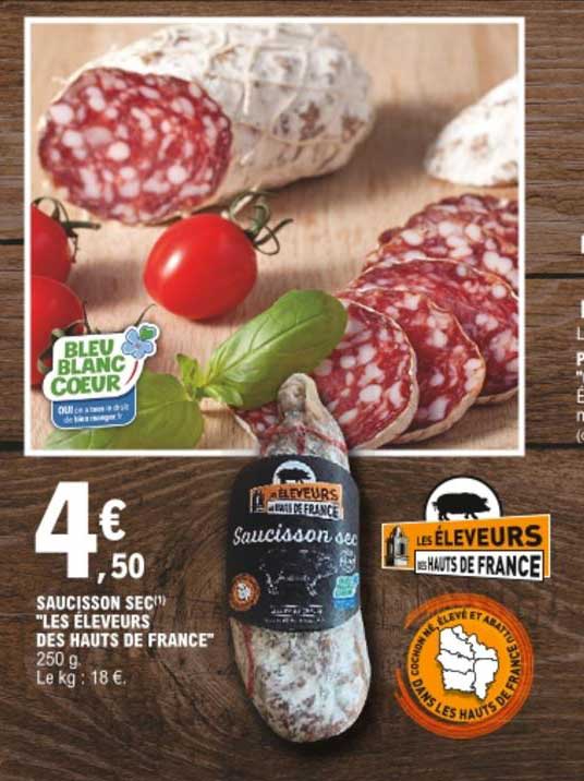 saucisson sec "les éleveurs des hauts de france"