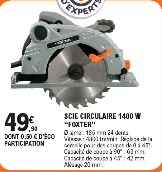 scie circulaire 1400w "foxter"