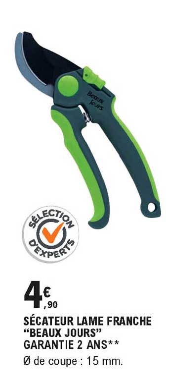 Sécateur Lame Franche Beaux Jours