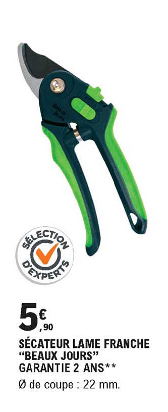 Sécateur Lame Franche Beaux Jours