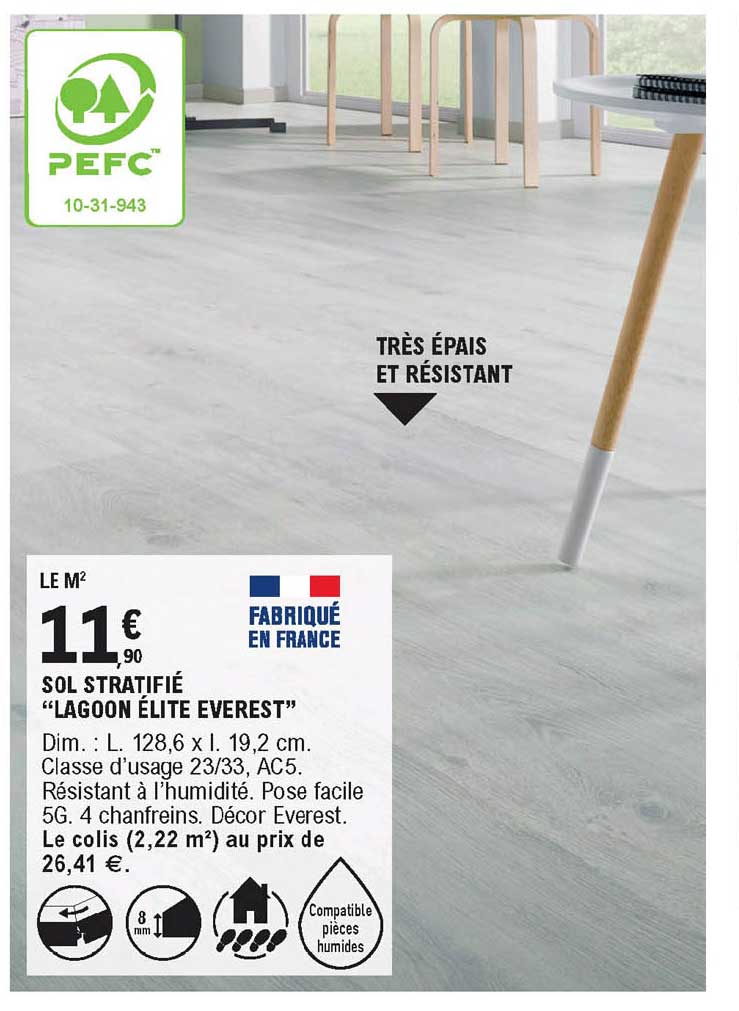 sol stratifié "lagoon élite everest"