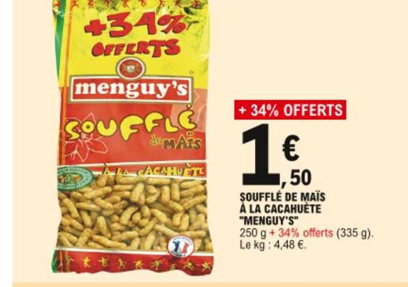 Soufflé De Maïs à La Cacahuète Menguy's