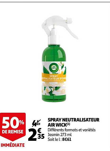 spray neutralisateur air wick 50% de remise immédiate