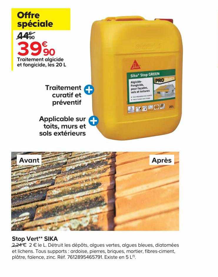stop vert sika traitement algicide et fongicide